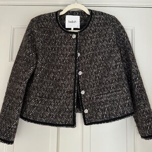 ba&sh Women's Black and White Tweed Blazer